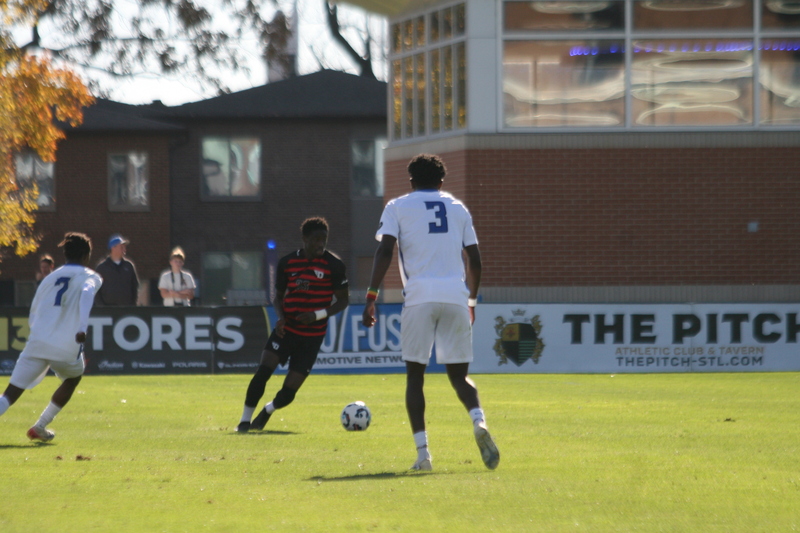 A10 Championship Final 2025 SLU vs Dayton XXV.jpg :: Saint Louis University (SLU) vs University of Dayton at the A10 Conference Soccer Championships 2025 at Robert R. Hermann Stadium in St. Louis, Missouri, USA. The match ended after a 1 to 1 tie in regulation time with two 10-minute overtime followed by a five-penalty shot shoot out with SLU besting the Dayton Flyers. NCAA Soccer, Atlantic 10 Conference