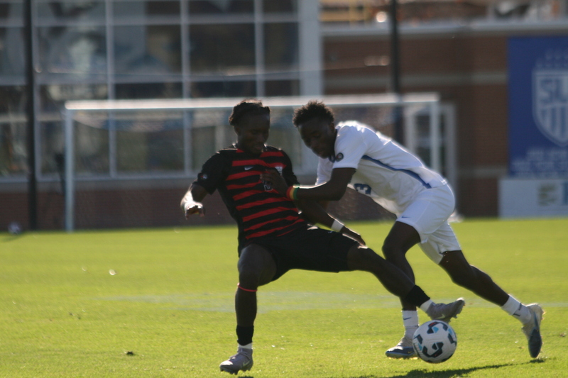 A10 Championship Final 2025 SLU vs Dayton XXXI.jpg :: Saint Louis University (SLU) vs University of Dayton at the A10 Conference Soccer Championships 2025 at Robert R. Hermann Stadium in St. Louis, Missouri, USA. The match ended after a 1 to 1 tie in regulation time with two 10-minute overtime followed by a five-penalty shot shoot out with SLU besting the Dayton Flyers. NCAA Soccer, Atlantic 10 Conference