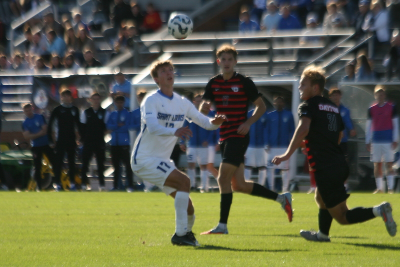 A10 Championship Final 2025 SLU vs Dayton XXXV.jpg :: Saint Louis University (SLU) vs University of Dayton at the A10 Conference Soccer Championships 2025 at Robert R. Hermann Stadium in St. Louis, Missouri, USA. The match ended after a 1 to 1 tie in regulation time with two 10-minute overtime followed by a five-penalty shot shoot out with SLU besting the Dayton Flyers. NCAA Soccer, Atlantic 10 Conference