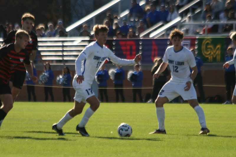 A10 Championship Final 2025 SLU vs Dayton XXXVI.jpg :: Saint Louis University (SLU) vs University of Dayton at the A10 Conference Soccer Championships 2025 at Robert R. Hermann Stadium in St. Louis, Missouri, USA. The match ended after a 1 to 1 tie in regulation time with two 10-minute overtime followed by a five-penalty shot shoot out with SLU besting the Dayton Flyers. NCAA Soccer, Atlantic 10 Conference
