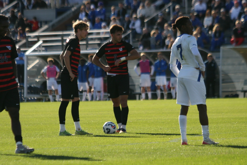 A10 Championship Final 2025 SLU vs Dayton XXXXI.jpg :: Saint Louis University (SLU) vs University of Dayton at the A10 Conference Soccer Championships 2025 at Robert R. Hermann Stadium in St. Louis, Missouri, USA. The match ended after a 1 to 1 tie in regulation time with two 10-minute overtime followed by a five-penalty shot shoot out with SLU besting the Dayton Flyers. NCAA Soccer, Atlantic 10 Conference