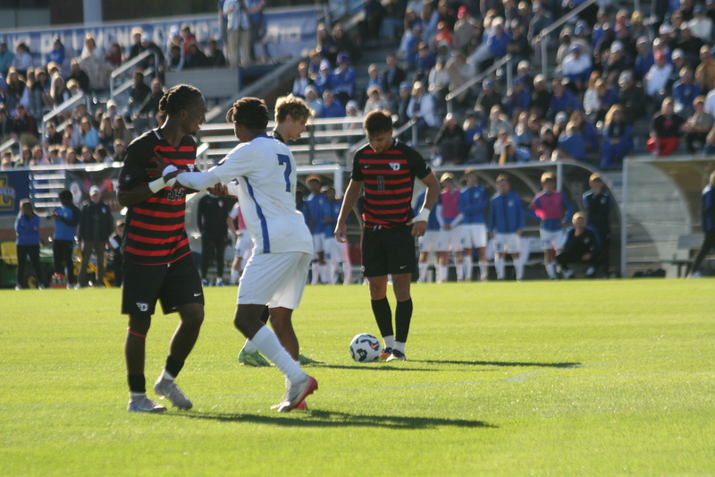 A10 Championship Final 2025 SLU vs Dayton XXXXVII.jpg :: Saint Louis University (SLU) vs University of Dayton at the A10 Conference Soccer Championships 2025 at Robert R. Hermann Stadium in St. Louis, Missouri, USA. The match ended after a 1 to 1 tie in regulation time with two 10-minute overtime followed by a five-penalty shot shoot out with SLU besting the Dayton Flyers. NCAA Soccer, Atlantic 10 Conference
