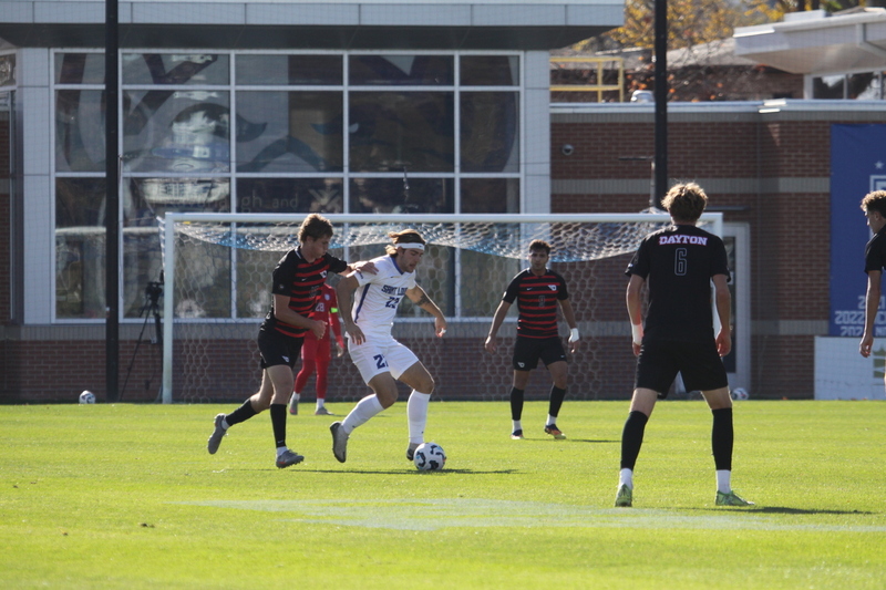 A10 Championship Finals 2025 SLU vs Dayton 1 -XXIII.jpg :: Saint Louis University (SLU) vs University of Dayton - A10 Championship Final played at Robert R. Hermann Stadium in St Louis, Missouri, USA. Double overtime with a penalty kick shootout to decide the winner. After a 1 to 1 tie in regulation time play. SLU wins the shootout 5 to 4. NCAA Men's Soccer 2025, 11/16/2025