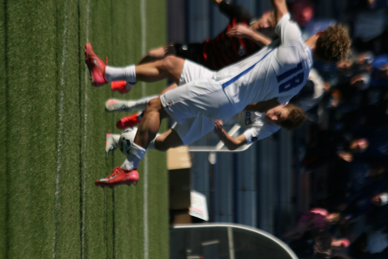 A10 Championship Mens finals 2025 SLU vs Dayton LVI.jpg :: Saint Louis University (SLU) vs University of Dayton (Flyers) during the A10 Men's Soccer Championship 2025. 11/16/2025 - Robert R. Hermann Stadium in St. Louis, Missouri, USA. NCAA Men's Soccer, Atlantic 10 Championship 2025 finals which ended in double overtime and a five-penalty shootout after a tie in regulation time.    