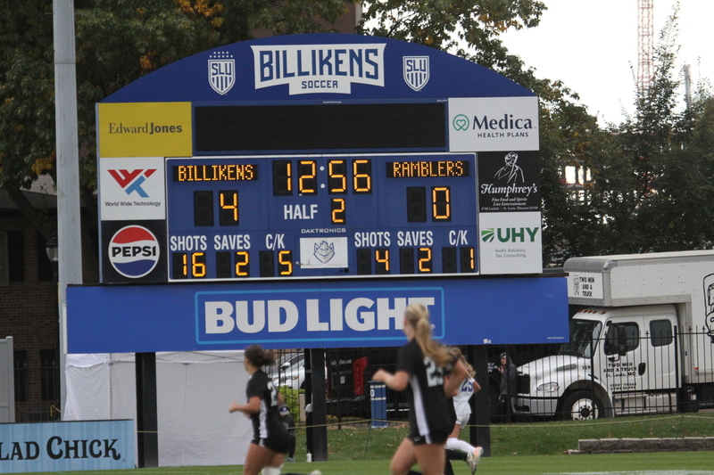 A10 Womens Soccer Championship 2025 A -C.jpg :: Saint Louis University Womens Soccer vs Loyola University Chicago - A10 Championship, 50th Anniversary, The Billikens won 6-0 in regulation time. SLU Advanced to the Quarterfinals to face Rhode Island in the Semifinals. November 1st 2025. NCAA Womens soccer at Robert R. Hermann Stadium in St. Louis, Missouri, USA. 