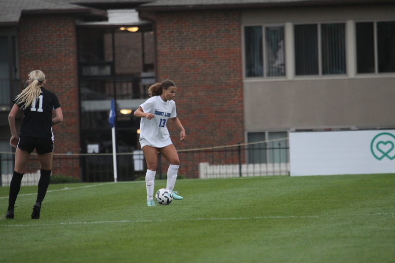 A10 Womens Soccer Championship 2025 A -CII.jpg :: Saint Louis University Womens Soccer vs Loyola University Chicago - A10 Championship, 50th Anniversary, The Billikens won 6-0 in regulation time. SLU Advanced to the Quarterfinals to face Rhode Island in the Semifinals. November 1st 2025. NCAA Womens soccer at Robert R. Hermann Stadium in St. Louis, Missouri, USA. 