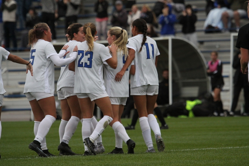 A10 Womens Soccer Championship 2025 A -CIII.jpg :: Saint Louis University Womens Soccer vs Loyola University Chicago - A10 Championship, 50th Anniversary, The Billikens won 6-0 in regulation time. SLU Advanced to the Quarterfinals to face Rhode Island in the Semifinals. November 1st 2025. NCAA Womens soccer at Robert R. Hermann Stadium in St. Louis, Missouri, USA. 