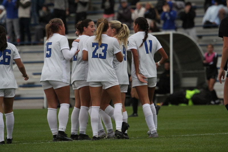 A10 Womens Soccer Championship 2025 A -CIV.jpg :: Saint Louis University Womens Soccer vs Loyola University Chicago - A10 Championship, 50th Anniversary, The Billikens won 6-0 in regulation time. SLU Advanced to the Quarterfinals to face Rhode Island in the Semifinals. November 1st 2025. NCAA Womens soccer at Robert R. Hermann Stadium in St. Louis, Missouri, USA. 