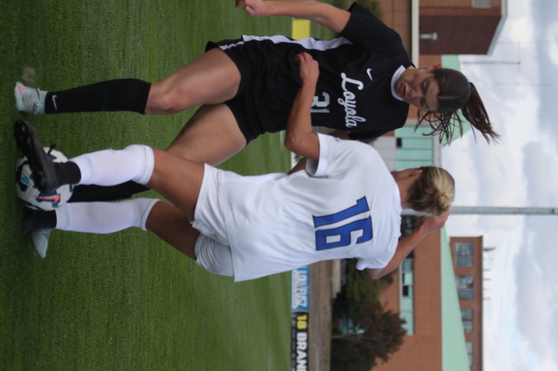 A10 Womens Soccer Championship 2025 A -IV.jpg :: Saint Louis University vs Loyola University Chicago at the A10 Womens Soccer Championship 2025. November 1st 2025 this is the A10 Championship Womens Quarterfinals. The Billikens won 6 to 0 in regulation play. NCAA Womens soccer at Robert R. Hermann Stadium in St. Louis, Missouri, USA.  