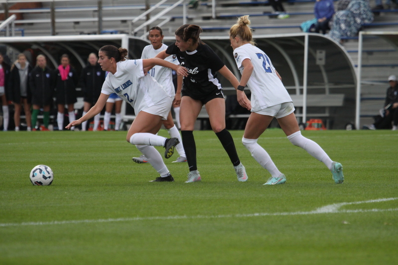 A10 Womens Soccer Championship 2025 A -LIII.jpg :: Saint Louis University vs Loyola University Chicago at the A10 Womens Soccer Championship 2025. November 1st 2025 this is the A10 Championship Womens Quarterfinals. The Billikens won 6 to 0 in regulation play. NCAA Womens soccer at Robert R. Hermann Stadium in St. Louis, Missouri, USA.  