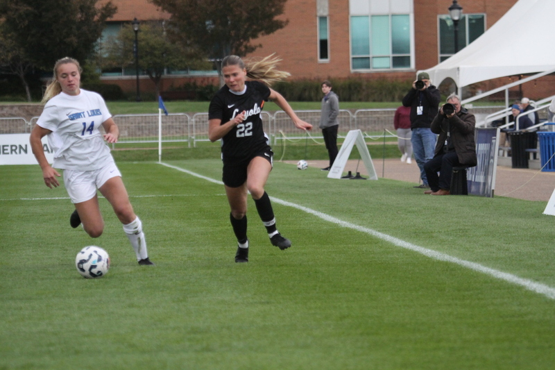 A10 Womens Soccer Championship 2025 A -LVI.jpg :: Saint Louis University vs Loyola University Chicago at the A10 Womens Soccer Championship 2025. November 1st 2025 this is the A10 Championship Womens Quarterfinals. The Billikens won 6 to 0 in regulation play. NCAA Womens soccer at Robert R. Hermann Stadium in St. Louis, Missouri, USA.  