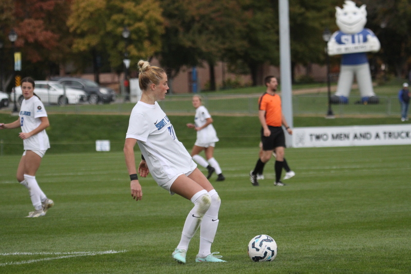 A10 Womens Soccer Championship 2025 A -LXV.jpg :: Saint Louis University Womens Soccer vs Loyola University Chicago - A10 Championship, 50th Anniversary, The Billikens won 6-0 in regulation time. SLU Advanced to the Quarterfinals to face Rhode Island in the Semifinals. November 1st 2025. NCAA Womens soccer at Robert R. Hermann Stadium in St. Louis, Missouri, USA. 