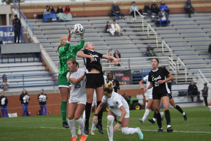 A10 Womens Soccer Championship 2025 A -LXXI.jpg :: Saint Louis University Womens Soccer vs Loyola University Chicago - A10 Championship, 50th Anniversary, The Billikens won 6-0 in regulation time. SLU Advanced to the Quarterfinals to face Rhode Island in the Semifinals. November 1st 2025. NCAA Womens soccer at Robert R. Hermann Stadium in St. Louis, Missouri, USA. 