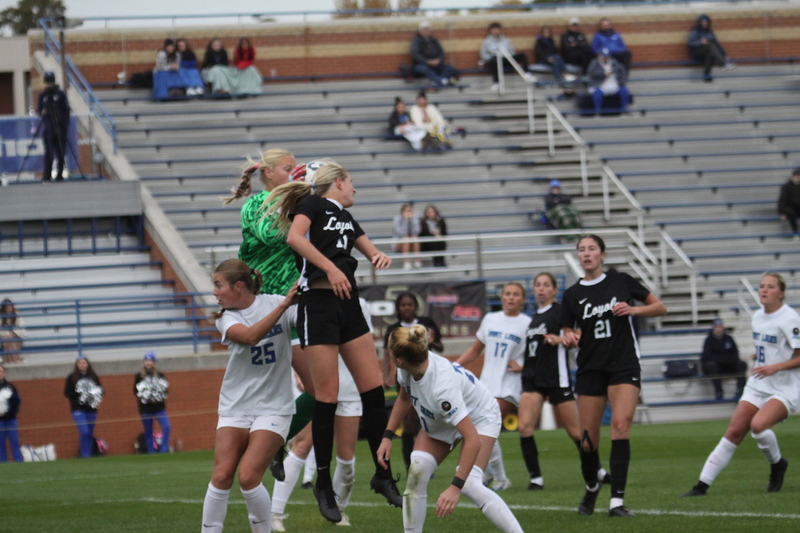 A10 Womens Soccer Championship 2025 A -LXXIII.jpg :: Saint Louis University Womens Soccer vs Loyola University Chicago - A10 Championship, 50th Anniversary, The Billikens won 6-0 in regulation time. SLU Advanced to the Quarterfinals to face Rhode Island in the Semifinals. November 1st 2025. NCAA Womens soccer at Robert R. Hermann Stadium in St. Louis, Missouri, USA. 