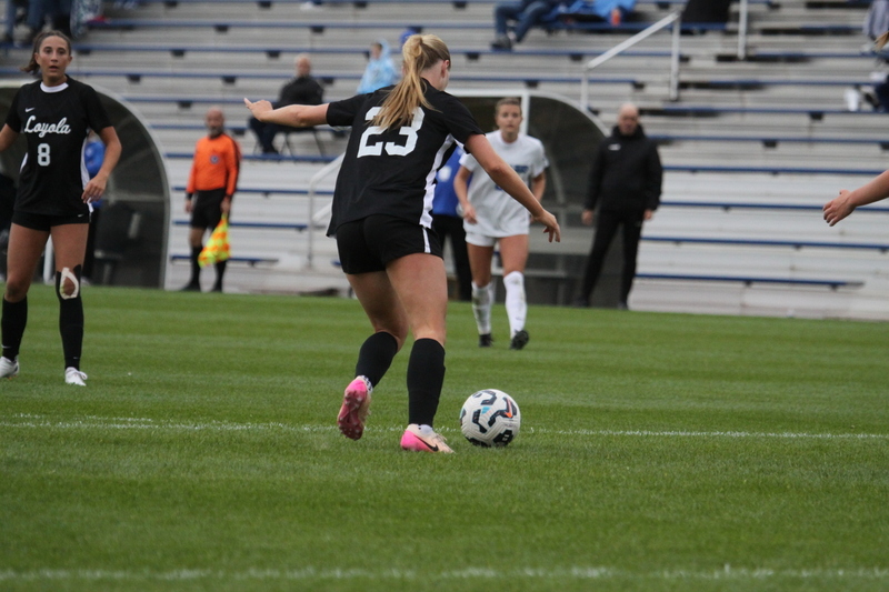 A10 Womens Soccer Championship 2025 A -LXXXXIX.jpg :: Saint Louis University Womens Soccer vs Loyola University Chicago - A10 Championship, 50th Anniversary, The Billikens won 6-0 in regulation time. SLU Advanced to the Quarterfinals to face Rhode Island in the Semifinals. November 1st 2025. NCAA Womens soccer at Robert R. Hermann Stadium in St. Louis, Missouri, USA. 