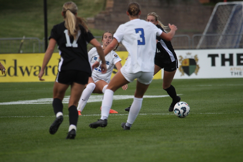 A10 Womens Soccer Championship 2025 A -VII.jpg :: Saint Louis University vs Loyola University Chicago at the A10 Womens Soccer Championship 2025. November 1st 2025 this is the A10 Championship Womens Quarterfinals. The Billikens won 6 to 0 in regulation play. NCAA Womens soccer at Robert R. Hermann Stadium in St. Louis, Missouri, USA.  