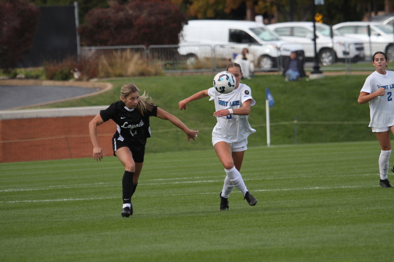 A10 Womens Soccer Championship 2025 A -XIV.jpg :: Saint Louis University vs Loyola University Chicago at the A10 Womens Soccer Championship 2025. November 1st 2025 this is the A10 Championship Womens Quarterfinals. The Billikens won 6 to 0 in regulation play. NCAA Womens soccer at Robert R. Hermann Stadium in St. Louis, Missouri, USA.  