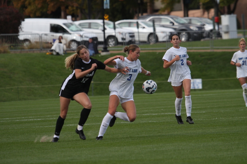 A10 Womens Soccer Championship 2025 A -XXV.jpg :: Saint Louis University vs Loyola University Chicago at the A10 Womens Soccer Championship 2025. November 1st 2025 this is the A10 Championship Womens Quarterfinals. The Billikens won 6 to 0 in regulation play. NCAA Womens soccer at Robert R. Hermann Stadium in St. Louis, Missouri, USA.  
