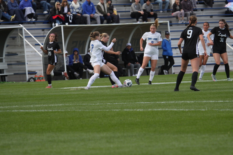 A10 Womens Soccer Championship 2025 A -XXVII.jpg :: Saint Louis University vs Loyola University Chicago at the A10 Womens Soccer Championship 2025. November 1st 2025 this is the A10 Championship Womens Quarterfinals. The Billikens won 6 to 0 in regulation play. NCAA Womens soccer at Robert R. Hermann Stadium in St. Louis, Missouri, USA.  