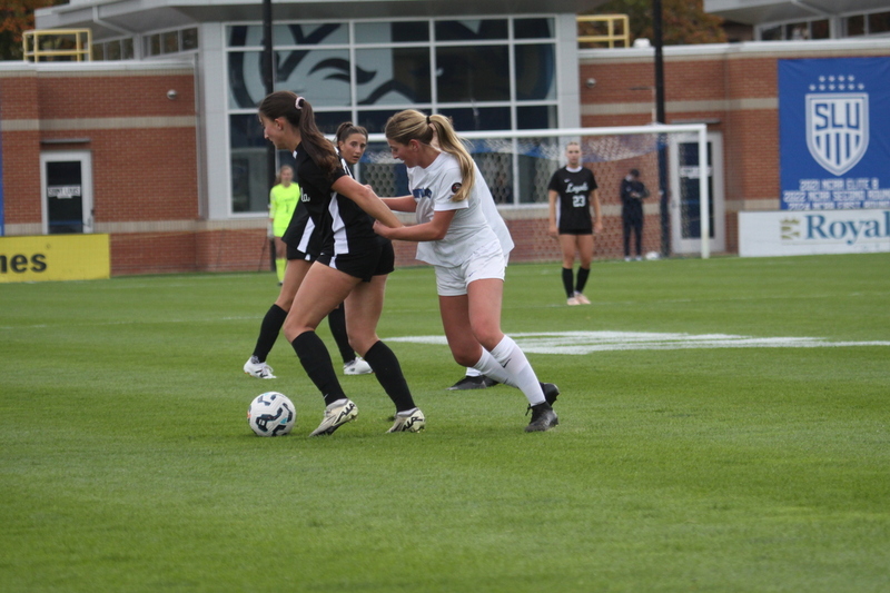 A10 Womens Soccer Championship 2025 A -XXXIII.jpg :: Saint Louis University vs Loyola University Chicago at the A10 Womens Soccer Championship 2025. November 1st 2025 this is the A10 Championship Womens Quarterfinals. The Billikens won 6 to 0 in regulation play. NCAA Womens soccer at Robert R. Hermann Stadium in St. Louis, Missouri, USA.  