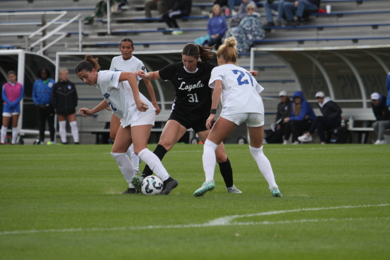 A10 Womens Soccer Championship 2025 A -XXXXIX.jpg :: Saint Louis University vs Loyola University Chicago at the A10 Womens Soccer Championship 2025. November 1st 2025 this is the A10 Championship Womens Quarterfinals. The Billikens won 6 to 0 in regulation play. NCAA Womens soccer at Robert R. Hermann Stadium in St. Louis, Missouri, USA.  