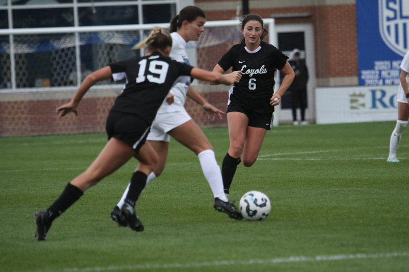 A10 Womens Soccer Championship 2025 B -XIII.jpg :: Saint Louis University (SLU) Billikens vs University of Loyola Chicago Women's Soccer 2025 in the Quarterfinals of the A10 Conference Championship 2025. The Quarterfinals were held at Robert R. Hermann Stadium in St. Louis, Missouri, USA. SLU won 6-0 and advances to the Semifinals to face University of Rhode Island. NCAA Women's Soccer A10 Conference Championship 2025.