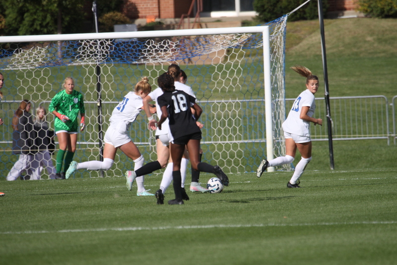 A10 Womens Soccer Championship 2025 CI.jpg :: Saint Louis University Women's Soccer vs Loyola Chicago during the A10 Women's Soccer Championship 2025. This is the Quarterfinals held in St. Louis, Missouri, USA held at Robert R. Hermann Stadium. SLU advances to the semifinals after the 6-0 win. November 1st 2025. NCAA Womens Soccer, Atlantic 10 Conference Division I