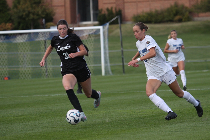 A10 Womens Soccer Championship 2025 CIII.jpg :: Saint Louis University vs Loyola University Chicago at the A10 Womens Soccer Championship 2025. November 1st 2025 this is the A10 Championship Womens Quarterfinals. The Billikens won 6 to 0 in regulation play. NCAA Womens soccer at Robert R. Hermann Stadium in St. Louis, Missouri, USA.  