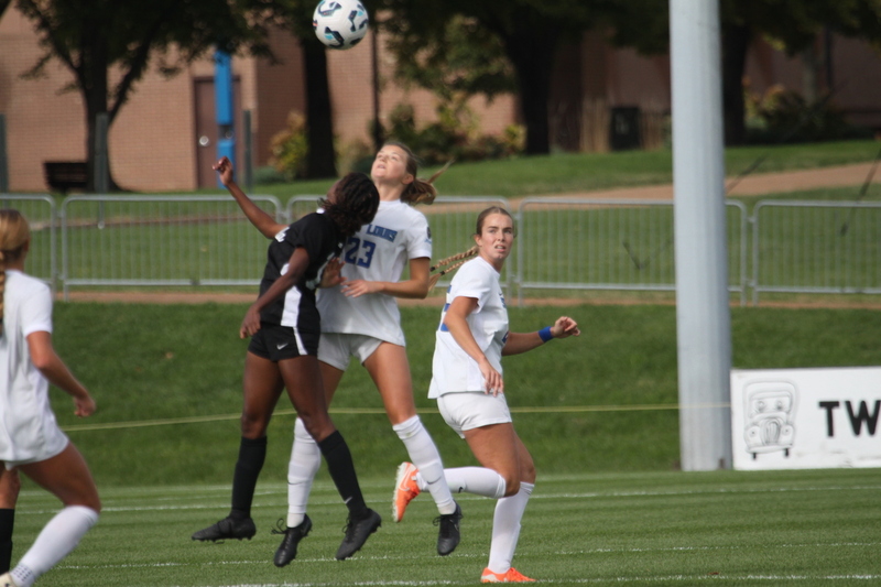 A10 Womens Soccer Championship 2025 LIII.jpg :: Saint Louis University Women's Soccer vs Loyola Chicago 2025 at Robert R. Herman Stadium in St. Louis, Missouri, USA. Ramblers fall to the Billikens 6-0 in the A10 Quarterfinals of the 2025 Women's Soccer Championship. This is also the Atlantic 10 Conference 50-year Anniversary. NCAA Womens Soccer SLU advances to the A10 semifinals to face Number 4 Rhode Island.
