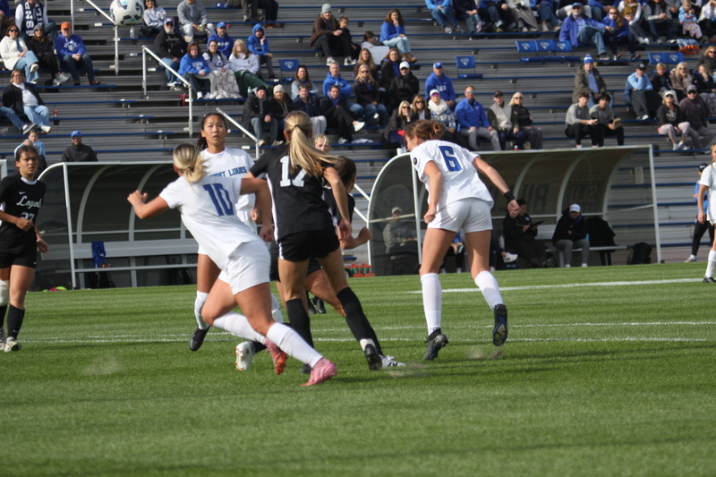 A10 Womens Soccer Championship 2025 LXIX.jpg :: Saint Louis University Women's Soccer vs Loyola Chicago 2025 at Robert R. Herman Stadium in St. Louis, Missouri, USA. Ramblers fall to the Billikens 6-0 in the A10 Quarterfinals of the 2025 Women's Soccer Championship. This is also the Atlantic 10 Conference 50-year Anniversary. NCAA Womens Soccer SLU advances to the A10 semifinals to face Number 4 Rhode Island.