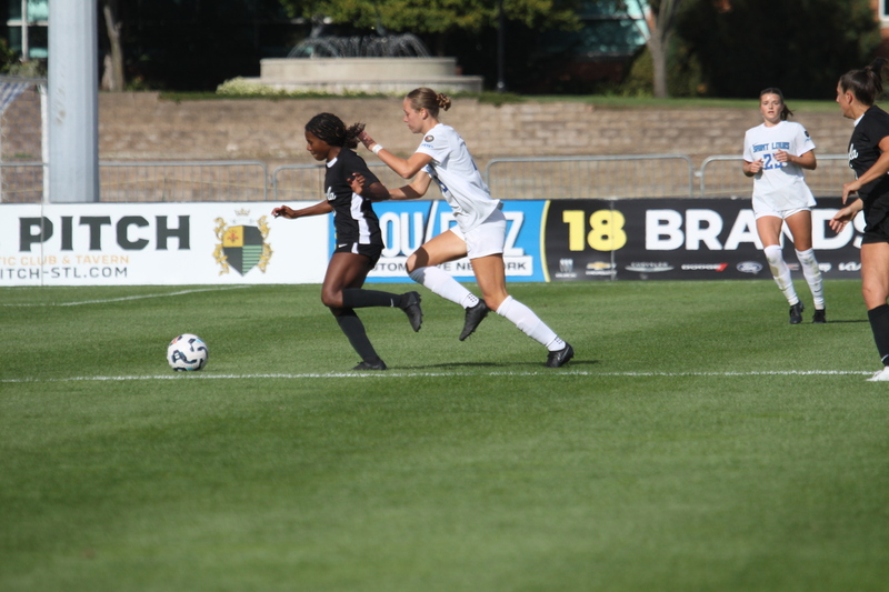 A10 Womens Soccer Championship 2025 LXXXV.jpg :: Saint Louis University Women's Soccer vs Loyola Chicago during the A10 Women's Soccer Championship 2025. This is the Quarterfinals held in St. Louis, Missouri, USA held at Robert R. Hermann Stadium. SLU advances to the semifinals after the 6-0 win. November 1st 2025. NCAA Womens Soccer, Atlantic 10 Conference Division I