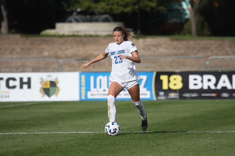 A10 Womens Soccer Championship 2025 LXXXVI.jpg :: Saint Louis University Women's Soccer vs Loyola Chicago during the A10 Women's Soccer Championship 2025. This is the Quarterfinals held in St. Louis, Missouri, USA held at Robert R. Hermann Stadium. SLU advances to the semifinals after the 6-0 win. November 1st 2025. NCAA Womens Soccer, Atlantic 10 Conference Division I