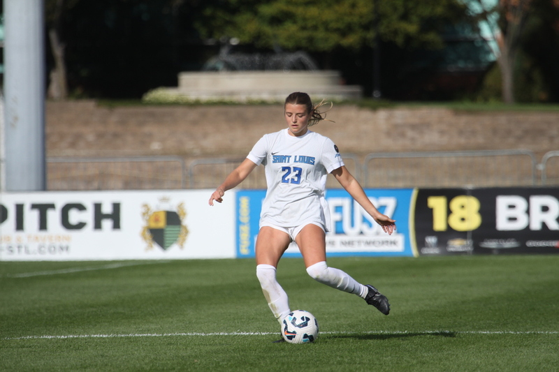 A10 Womens Soccer Championship 2025 LXXXVII.jpg :: Saint Louis University Women's Soccer vs Loyola Chicago during the A10 Women's Soccer Championship 2025. This is the Quarterfinals held in St. Louis, Missouri, USA held at Robert R. Hermann Stadium. SLU advances to the semifinals after the 6-0 win. November 1st 2025. NCAA Womens Soccer, Atlantic 10 Conference Division I