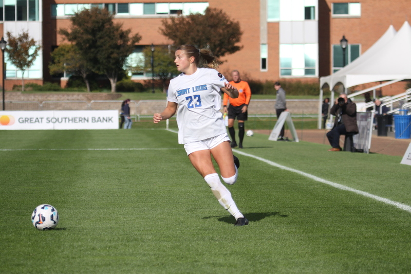 A10 Womens Soccer Championship 2025 LXXXXII.jpg :: Saint Louis University Women's Soccer vs Loyola Chicago during the A10 Women's Soccer Championship 2025. This is the Quarterfinals held in St. Louis, Missouri, USA held at Robert R. Hermann Stadium. SLU advances to the semifinals after the 6-0 win. November 1st 2025. NCAA Womens Soccer, Atlantic 10 Conference Division I