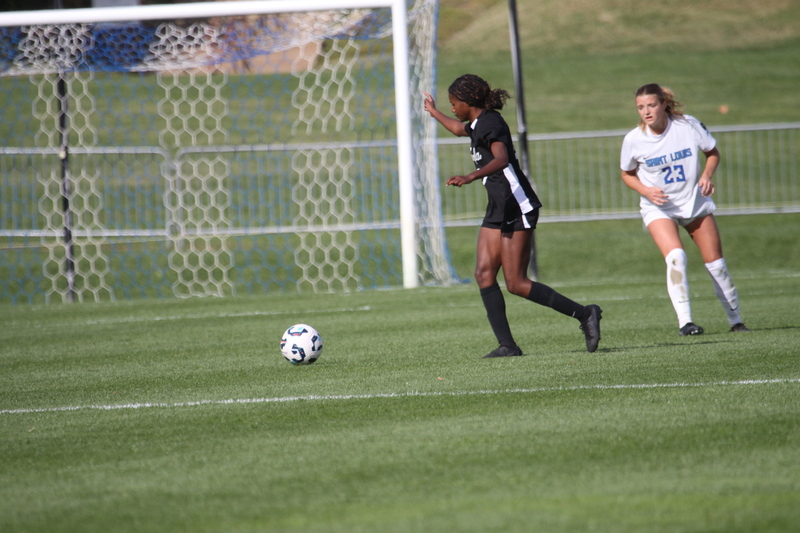 A10 Womens Soccer Championship 2025 LXXXXVIII.jpg :: Saint Louis University Women's Soccer vs Loyola Chicago during the A10 Women's Soccer Championship 2025. This is the Quarterfinals held in St. Louis, Missouri, USA held at Robert R. Hermann Stadium. SLU advances to the semifinals after the 6-0 win. November 1st 2025. NCAA Womens Soccer, Atlantic 10 Conference Division I