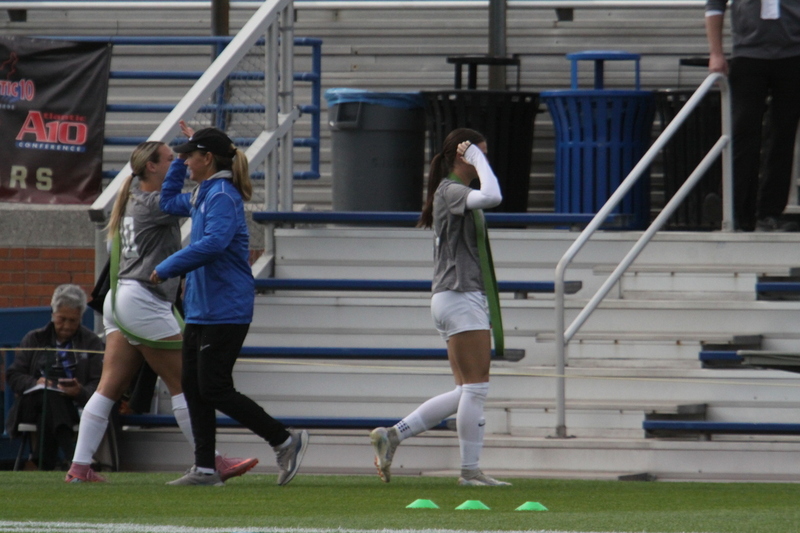 A10 Womens Soccer Championship 2025 V.jpg :: Saint Louis University Women's Soccer vs Loyola Chicago 2025 at Robert R. Herman Stadium in St. Louis, Missouri, USA. Ramblers fall to the Billikens 6-0 in the A10 Quarterfinals of the 2025 Women's Soccer Championship. This is also the Atlantic 10 Conference 50-year Anniversary. NCAA Womens Soccer SLU advances to the A10 semifinals to face Number 4 Rhode Island.