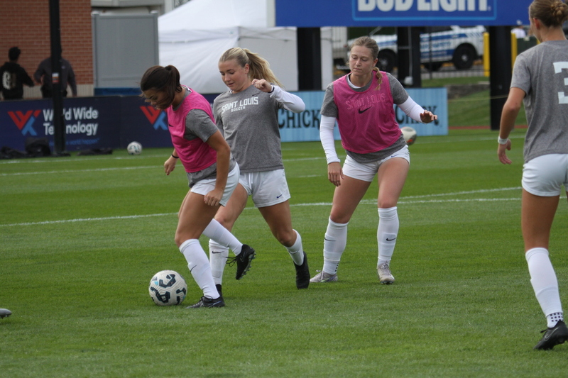 A10 Womens Soccer Championship 2025 XXIV.jpg :: Saint Louis University Women's Soccer vs Loyola Chicago 2025 at Robert R. Herman Stadium in St. Louis, Missouri, USA. Ramblers fall to the Billikens 6-0 in the A10 Quarterfinals of the 2025 Women's Soccer Championship. This is also the Atlantic 10 Conference 50-year Anniversary. NCAA Womens Soccer SLU advances to the A10 semifinals to face Number 4 Rhode Island.