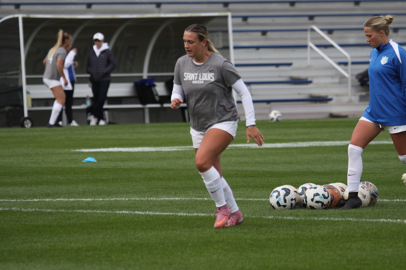 A10 Womens Soccer Championship 2025 XXVII.jpg :: Saint Louis University Women's Soccer vs Loyola Chicago 2025 at Robert R. Herman Stadium in St. Louis, Missouri, USA. Ramblers fall to the Billikens 6-0 in the A10 Quarterfinals of the 2025 Women's Soccer Championship. This is also the Atlantic 10 Conference 50-year Anniversary. NCAA Womens Soccer SLU advances to the A10 semifinals to face Number 4 Rhode Island.