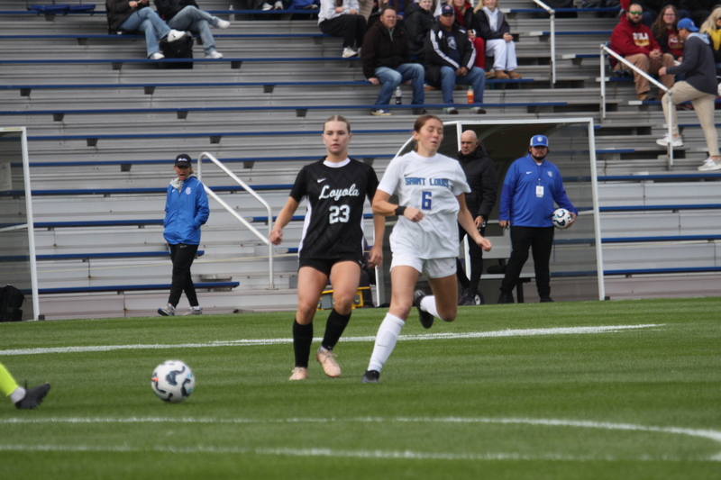 A10 Womens Soccer Championship 2025 XXX.jpg :: Saint Louis University Women's Soccer vs Loyola Chicago 2025 at Robert R. Herman Stadium in St. Louis, Missouri, USA. Ramblers fall to the Billikens 6-0 in the A10 Quarterfinals of the 2025 Women's Soccer Championship. This is also the Atlantic 10 Conference 50-year Anniversary. NCAA Womens Soccer SLU advances to the A10 semifinals to face Number 4 Rhode Island.