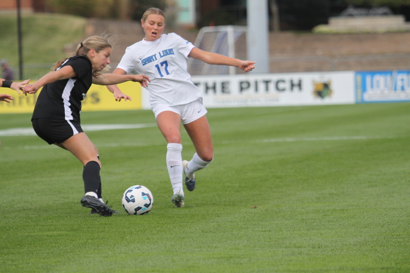 A10 Womens Soccer Championship 2025 XXXXIII.jpg :: Saint Louis University Women's Soccer vs Loyola Chicago 2025 at Robert R. Herman Stadium in St. Louis, Missouri, USA. Ramblers fall to the Billikens 6-0 in the A10 Quarterfinals of the 2025 Women's Soccer Championship. This is also the Atlantic 10 Conference 50-year Anniversary. NCAA Womens Soccer SLU advances to the A10 semifinals to face Number 4 Rhode Island.