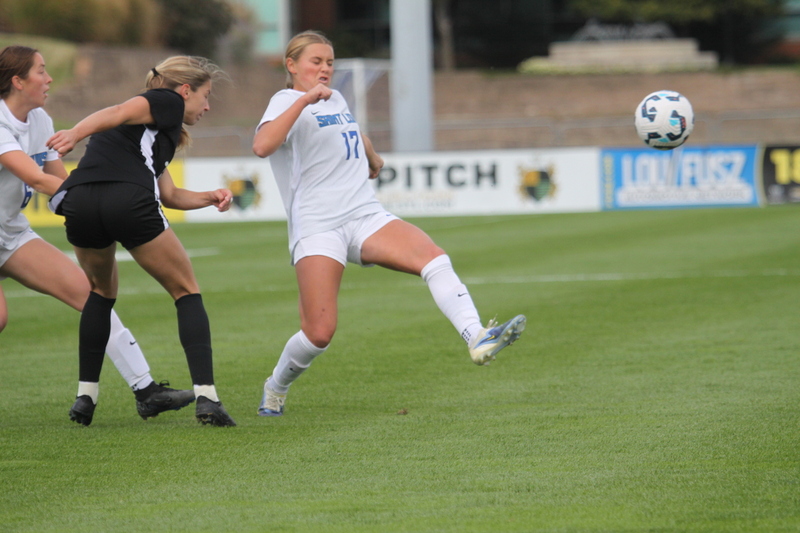 A10 Womens Soccer Championship 2025 XXXXIV.jpg :: Saint Louis University Women's Soccer vs Loyola Chicago 2025 at Robert R. Herman Stadium in St. Louis, Missouri, USA. Ramblers fall to the Billikens 6-0 in the A10 Quarterfinals of the 2025 Women's Soccer Championship. This is also the Atlantic 10 Conference 50-year Anniversary. NCAA Womens Soccer SLU advances to the A10 semifinals to face Number 4 Rhode Island.