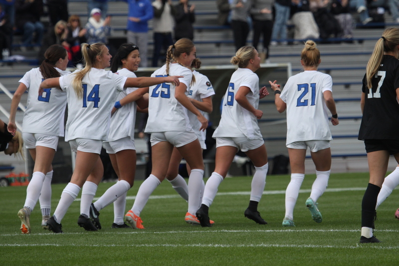 A10 Womens Soccer Championship 2025 XXXXIX.jpg :: Saint Louis University Women's Soccer vs Loyola Chicago 2025 at Robert R. Herman Stadium in St. Louis, Missouri, USA. Ramblers fall to the Billikens 6-0 in the A10 Quarterfinals of the 2025 Women's Soccer Championship. This is also the Atlantic 10 Conference 50-year Anniversary. NCAA Womens Soccer SLU advances to the A10 semifinals to face Number 4 Rhode Island.