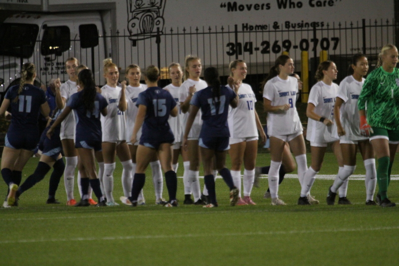 A10 Womens Soccer Semifinals 2025 I.jpg :: Saint Louis University (SLU) Womens Soccer vs University of Rhode Island for the A10 Conference Semifinals at Robert R. Hermann Stadium in St. Louis, Missouri, USA. Rhode Island won 4-2. NCAA Womens Soccer, Division I Soccer, A10 Conference
