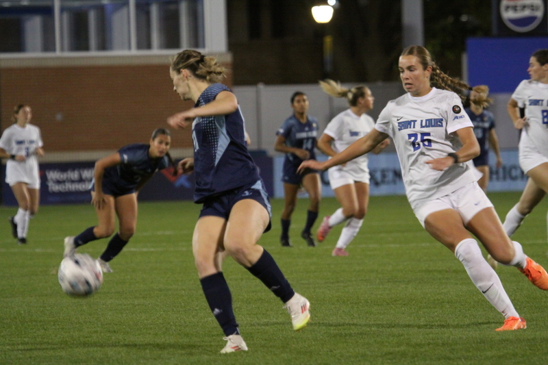 A10 Womens Soccer Semifinals 2025 VI.jpg :: Saint Louis University (SLU) Womens Soccer vs University of Rhode Island for the A10 Conference Semifinals at Robert R. Hermann Stadium in St. Louis, Missouri, USA. Rhode Island won 4-2. NCAA Womens Soccer, Division I Soccer, A10 Conference