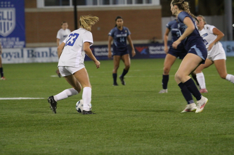 A10 Womens Soccer Semifinals 2025 XI.jpg :: Saint Louis University (SLU) Womens Soccer vs University of Rhode Island for the A10 Conference Semifinals at Robert R. Hermann Stadium in St. Louis, Missouri, USA. Rhode Island won 4-2. NCAA Womens Soccer, Division I Soccer, A10 Conference