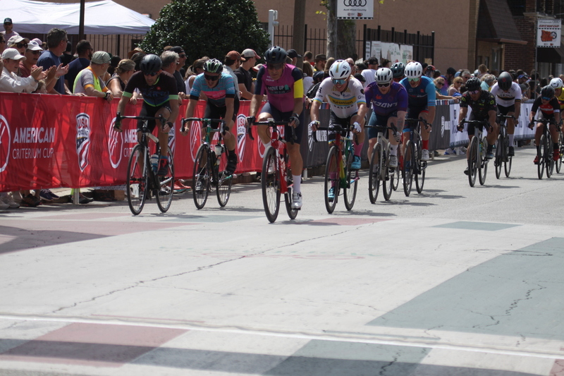 Giro della Montagna 2025 A -IV.jpg :: Giro della Montagna 2025/Gateway Cup 2025 - August, 31st, 2025 - Men's CAT 4/5 - The Giro della Montagna presented by Volpi Foods - the third stop of the Bommarito Audi West County Gateway Cup and the final event on the American Criterium Cup. The course is called -The Hill- for a reason. Long and rectangular, the uphill race from turn 2 to turn3 decides the race. Turn 4 leads to a Mach 5 downhill sprint, making lap positioning critical. Presented by Volpi Foods - A USA Cycling sanctioned race.