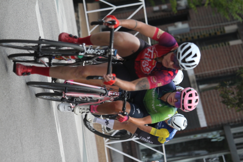 Giro della Montagna 2025 A -LXXXXIII.jpg :: Giro della Montagna 2025/Gateway Cup 2025 - Women's 3/4/5 & Women's Masters 40+, 40 minutes of racing, field of 75 - August, 31st, 2025 - The Giro della Montagna presented by Volpi Foods - the third stop of the Bommarito Audi West County Gateway Cup and the final event on the American Criterium Cup. The course is called -The Hill- for a reason. Long and rectangular, the uphill race from turn 2 to turn3 decides the race. Turn 4 leads to a Mach 5 downhill sprint, making lap positioning critical. -Gateway Cup Website- Presented by Volpi Foods - USA Cycling has established a system of racing categories to classify riders in various cycling disciplines, including road, track, cyclocross, and Mountain Biking. The categories help ensure fair competition by grouping riders of similar abilities together. Here's a breakdown of the categories for different cycling disciplines. - Road, Track, and Cyclocross Categories - Category Novice (CAT NOV) This is the entry-level category for beginners. Race are shorter and less challenging to help new riders develop their skills and enjoy the sport. Category 4 (CAT 4) After gaining some experience, riders can upgrade to CAT 4, where races are longer and more competitive. Category 3 (CAT 3) This intermediate category features longer and more challenging races, requiring a good understanding of racing tactics. -USA Cycling website-