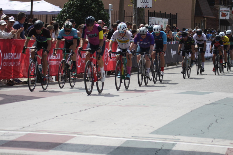 Giro della Montagna 2025 A -V.jpg :: Giro della Montagna 2025/Gateway Cup 2025 - August, 31st, 2025 - Men's CAT 4/5 - The Giro della Montagna presented by Volpi Foods - the third stop of the Bommarito Audi West County Gateway Cup and the final event on the American Criterium Cup. The course is called -The Hill- for a reason. Long and rectangular, the uphill race from turn 2 to turn3 decides the race. Turn 4 leads to a Mach 5 downhill sprint, making lap positioning critical. Presented by Volpi Foods - A USA Cycling sanctioned race.