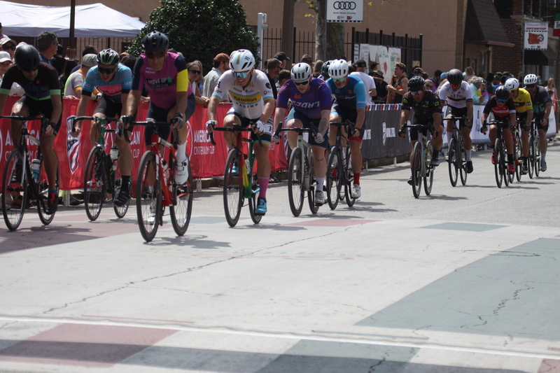 Giro della Montagna 2025 A -VI.jpg :: Giro della Montagna 2025/Gateway Cup 2025 - August, 31st, 2025 - Men's CAT 4/5 - The Giro della Montagna presented by Volpi Foods - the third stop of the Bommarito Audi West County Gateway Cup and the final event on the American Criterium Cup. The course is called -The Hill- for a reason. Long and rectangular, the uphill race from turn 2 to turn3 decides the race. Turn 4 leads to a Mach 5 downhill sprint, making lap positioning critical. Presented by Volpi Foods - A USA Cycling sanctioned race.