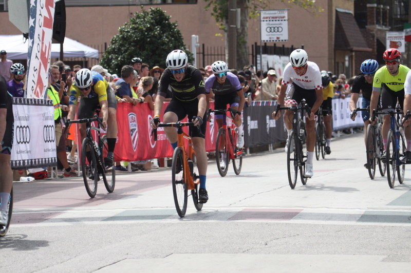 Giro della Montagna 2025 A -XIV.jpg :: Giro della Montagna 2025/Gateway Cup 2025 - August, 31st, 2025 - Men's CAT 4/5 - The Giro della Montagna presented by Volpi Foods - the third stop of the Bommarito Audi West County Gateway Cup and the final event on the American Criterium Cup. The course is called -The Hill- for a reason. Long and rectangular, the uphill race from turn 2 to turn3 decides the race. Turn 4 leads to a Mach 5 downhill sprint, making lap positioning critical. Presented by Volpi Foods - A USA Cycling sanctioned race.